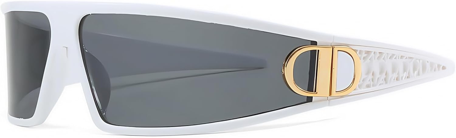 KUKASEN Y2K Sunglasses for Women and Men, Oversized Wrap Around Headband, UV400 Futuristic Visor Shades for Running, Cycling - Image 9