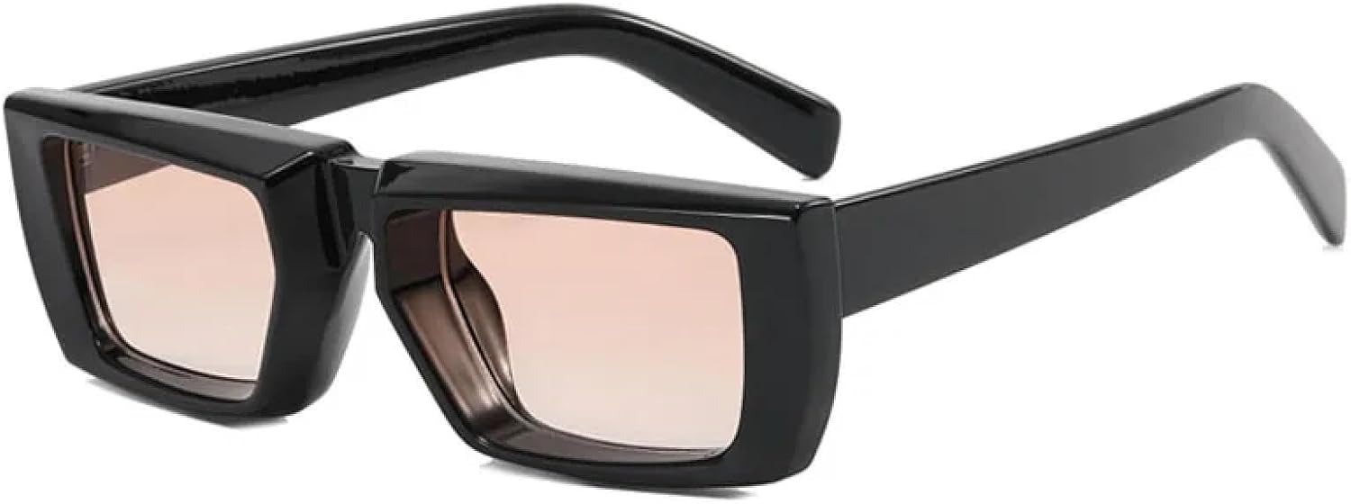 LJTJTAV Fashion Punk Futuristic Sunglasses Retro Rectangle Uv400 - Image 9