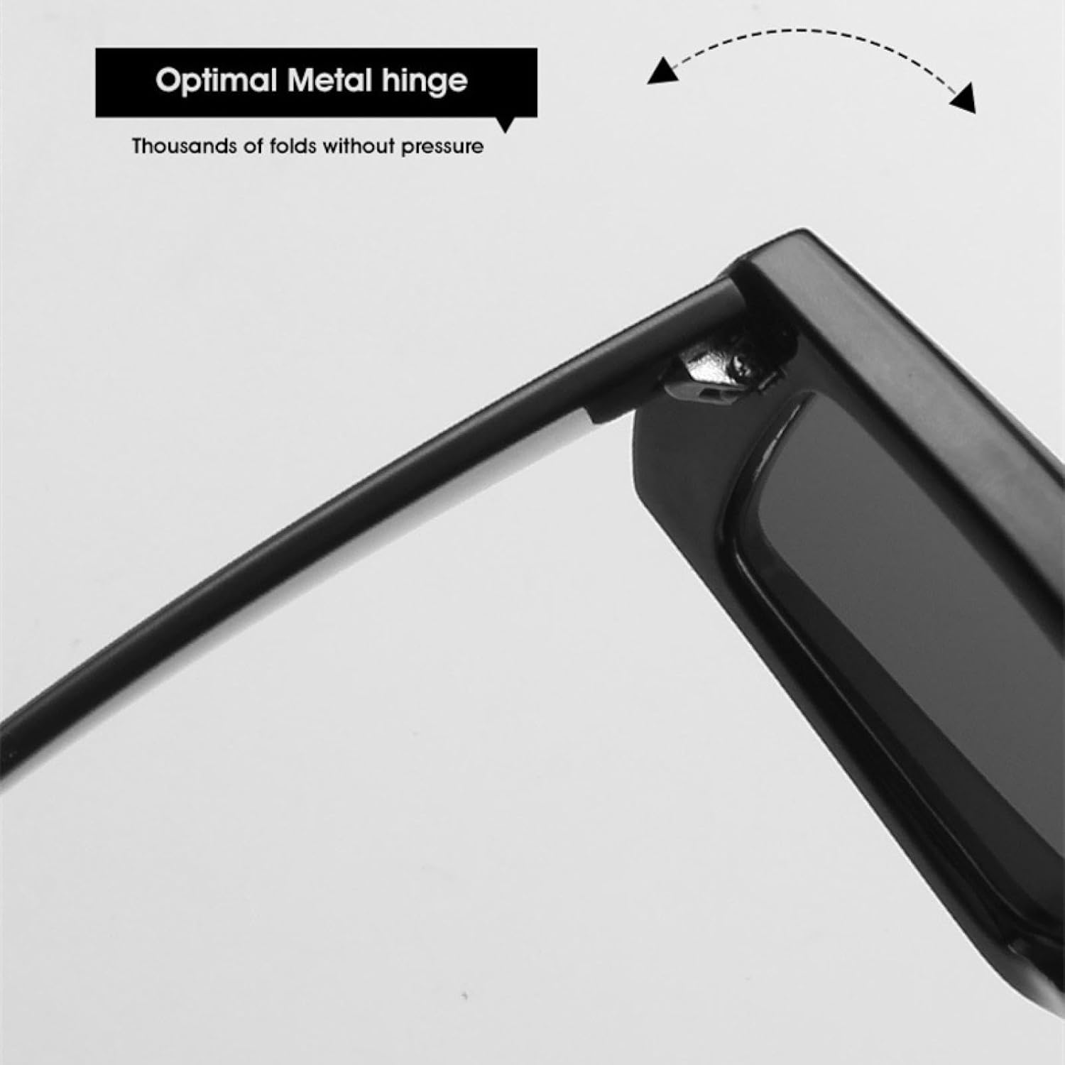 LJTJTAV Fashion Punk Futuristic Sunglasses Retro Rectangle Uv400 - Image 5