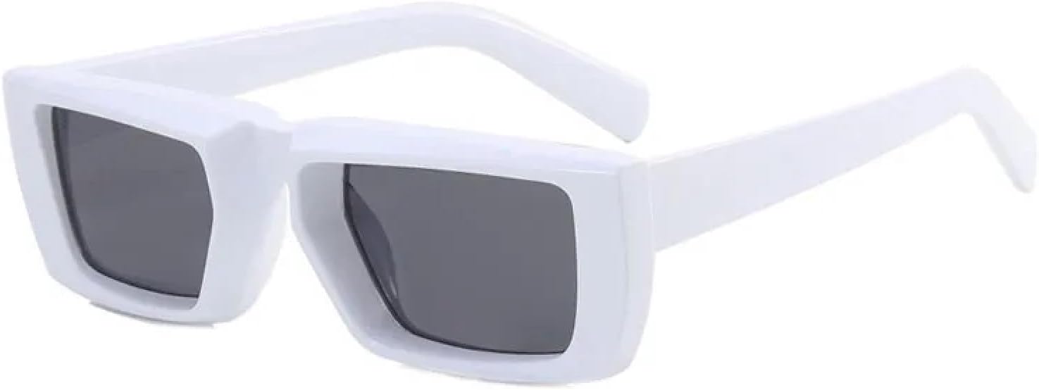 LJTJTAV Fashion Punk Futuristic Sunglasses Retro Rectangle Uv400 - Image 8
