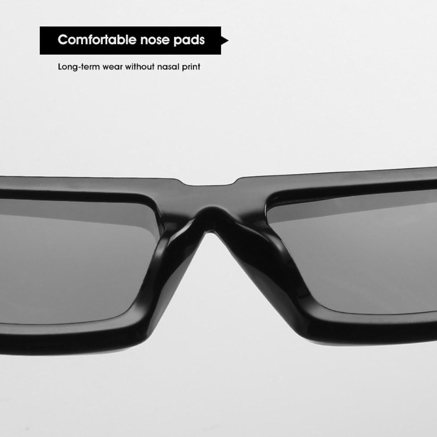 LJTJTAV Fashion Punk Futuristic Sunglasses Retro Rectangle Uv400 - Image 6