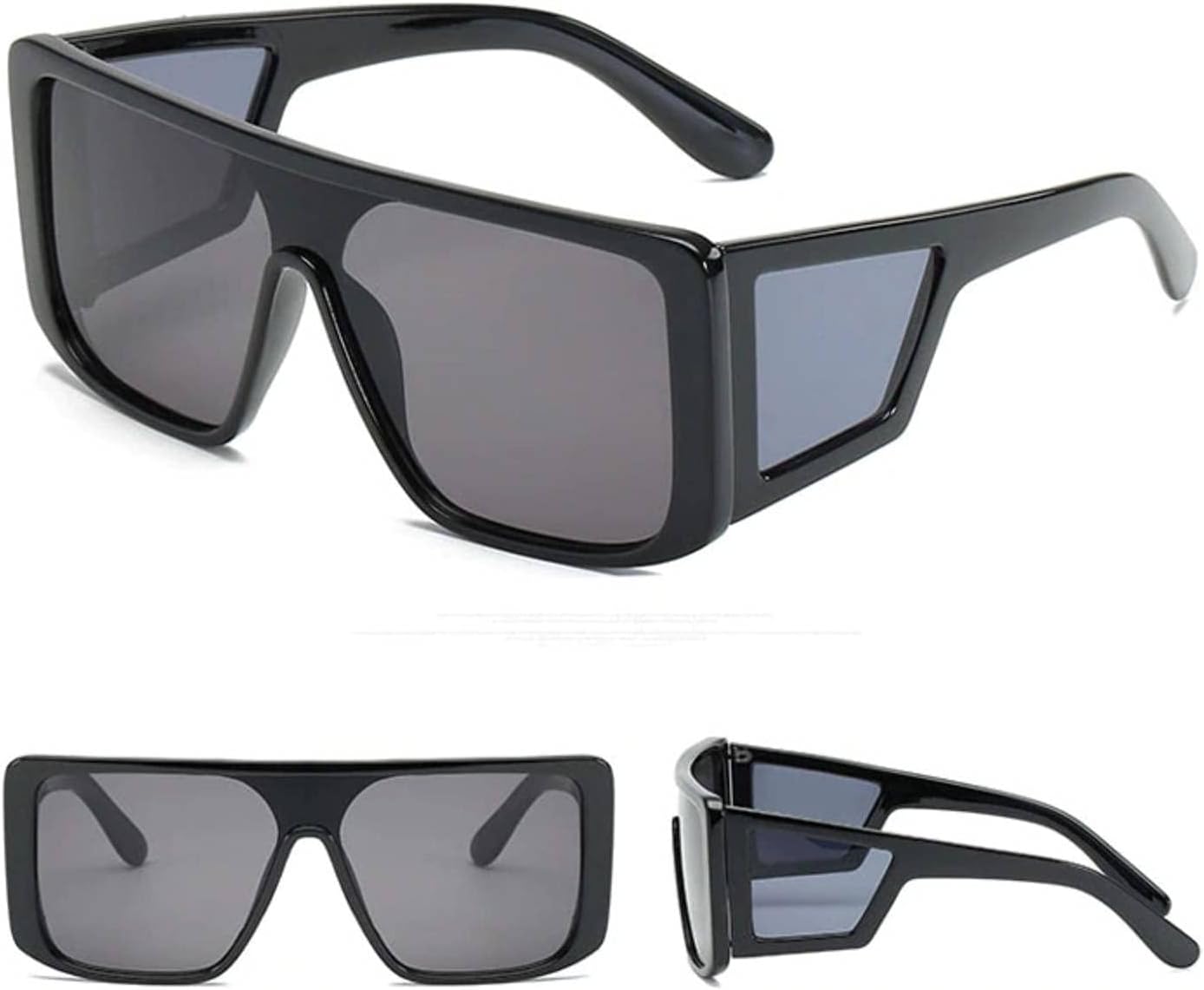 Men\u2019s and Women\u2019s Wrap Around Sunglasses Fit Over Glasses Side Shields Fun Cool y2k Designer Square Shades - Image 7