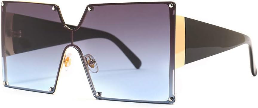 mincl\/Oversized Shield Sunglasses Woman 2019 Fashion Luxury Shades UV400 Vintage Flat Top Futuristic Sunglasses - Image 6