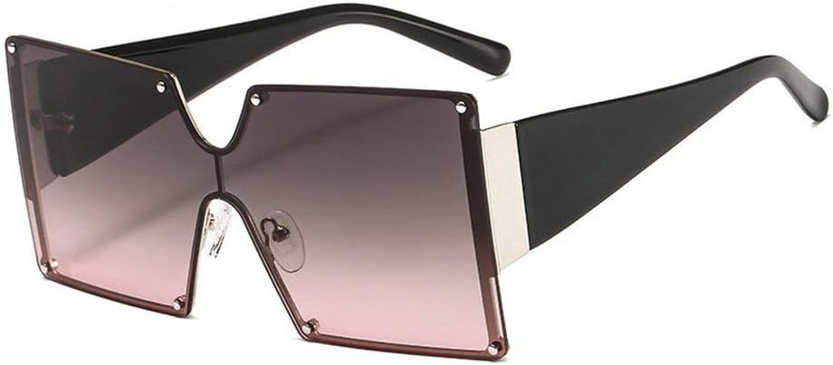 mincl\/Oversized Shield Sunglasses Woman 2019 Fashion Luxury Shades UV400 Vintage Flat Top Futuristic Sunglasses - Image 13