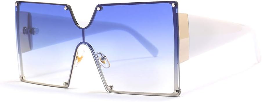 mincl\/Oversized Shield Sunglasses Woman 2019 Fashion Luxury Shades UV400 Vintage Flat Top Futuristic Sunglasses - Image 15