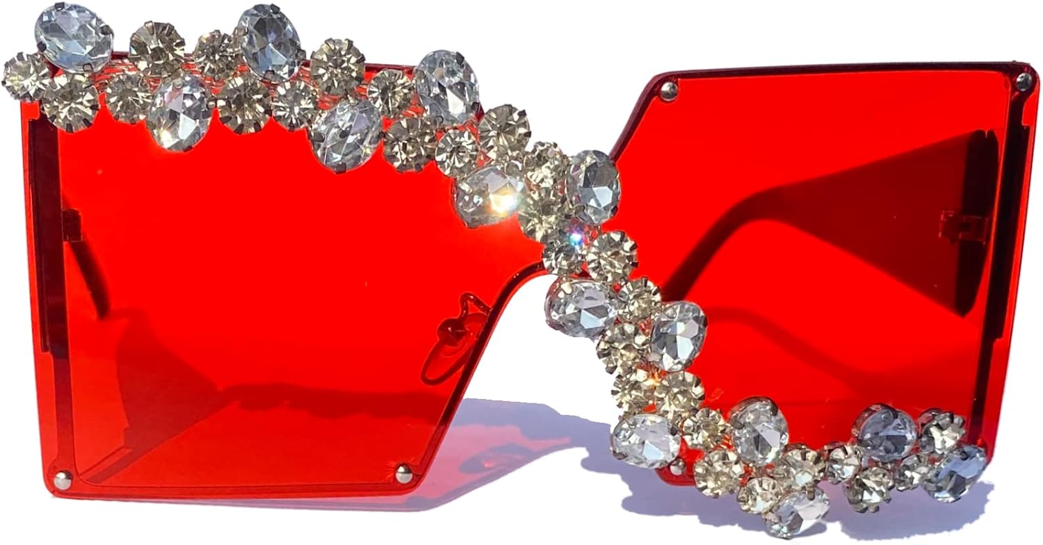 mincl\/Oversized Shield Sunglasses Woman 2019 Fashion Luxury Shades UV400 Vintage Flat Top Futuristic Sunglasses