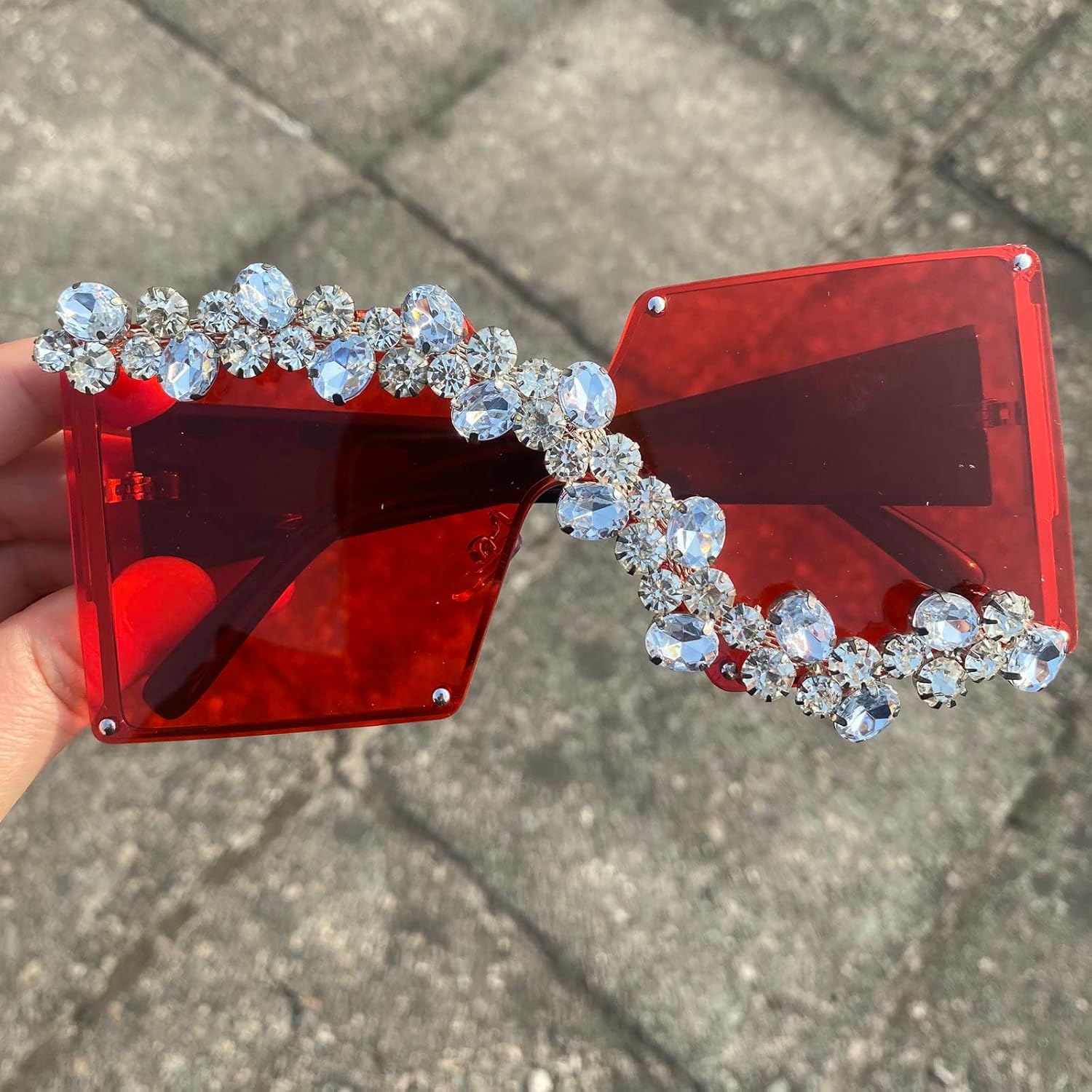 mincl\/Oversized Shield Sunglasses Woman 2019 Fashion Luxury Shades UV400 Vintage Flat Top Futuristic Sunglasses - Image 2