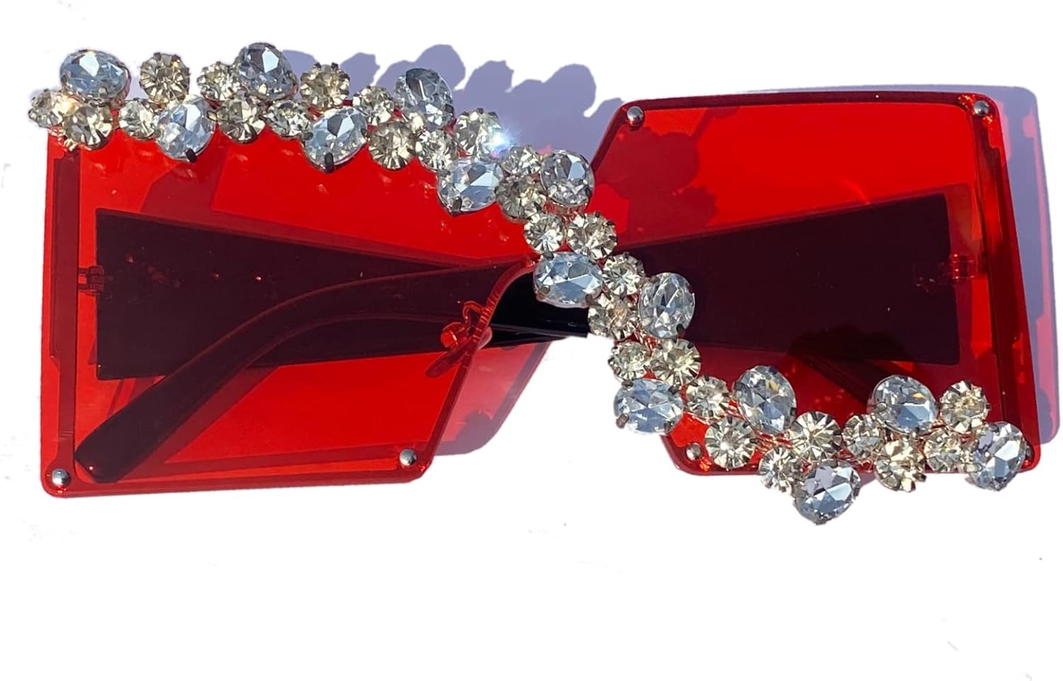 mincl\/Oversized Shield Sunglasses Woman 2019 Fashion Luxury Shades UV400 Vintage Flat Top Futuristic Sunglasses - Image 3