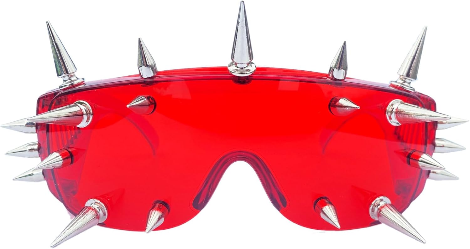 mincl\/Punk Rocker Large Shield Spike Fashion Novelty Club Sunglasses - Image 11
