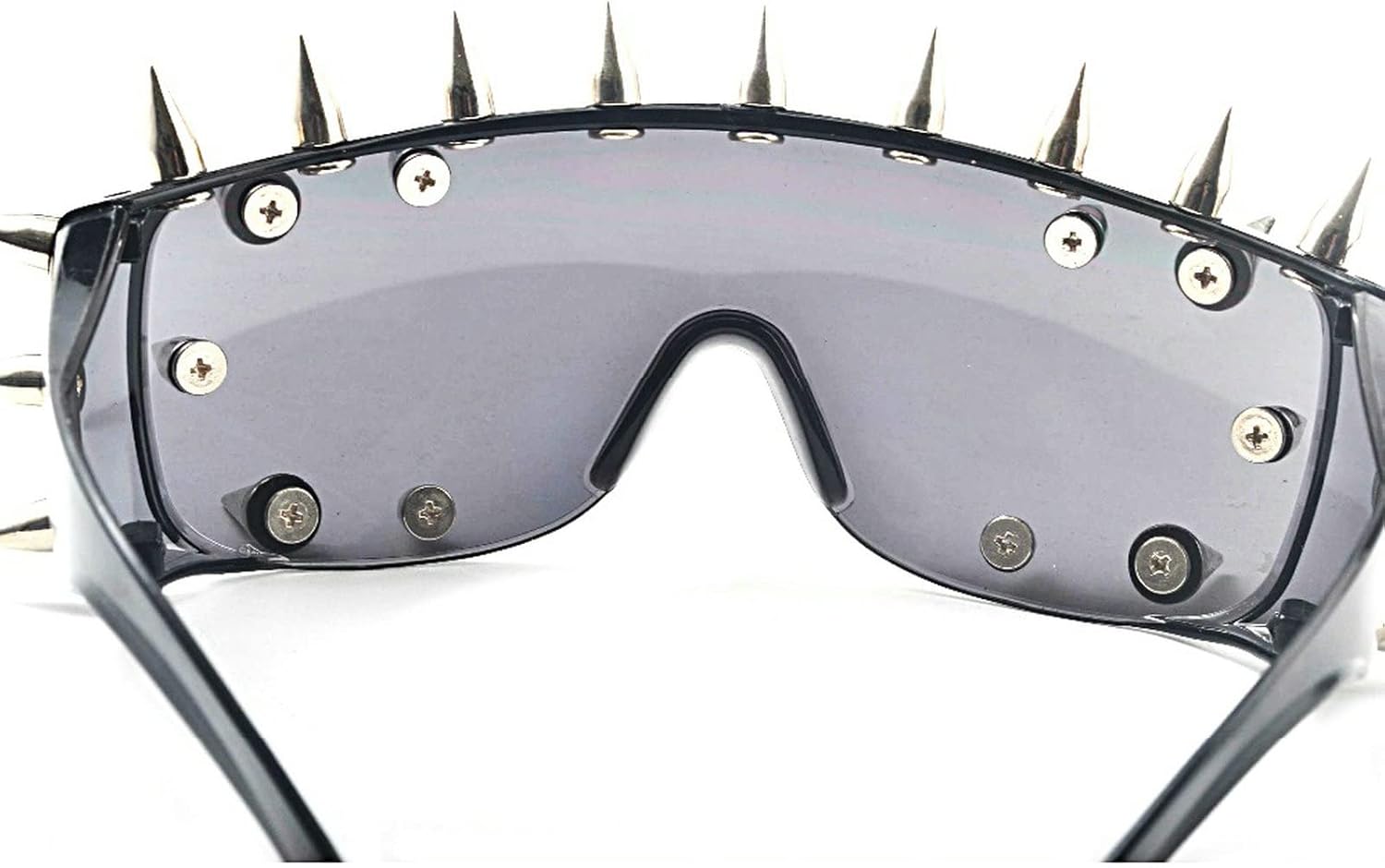 mincl\/Punk Rocker Large Shield Spike Fashion Novelty Club Sunglasses - Image 5