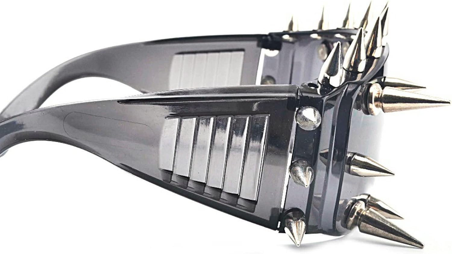 mincl\/Punk Rocker Large Shield Spike Fashion Novelty Club Sunglasses - Image 6