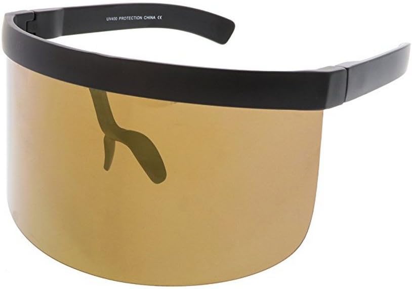 mincl\/Super Large Futuristic Oversize Shield Visor Sunglasses Flat Top Mirrored Lens 172mm - Image 5