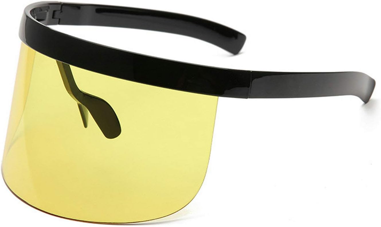 mincl\/Super Large Futuristic Oversize Shield Visor Sunglasses Flat Top Mirrored Lens 172mm - Image 6