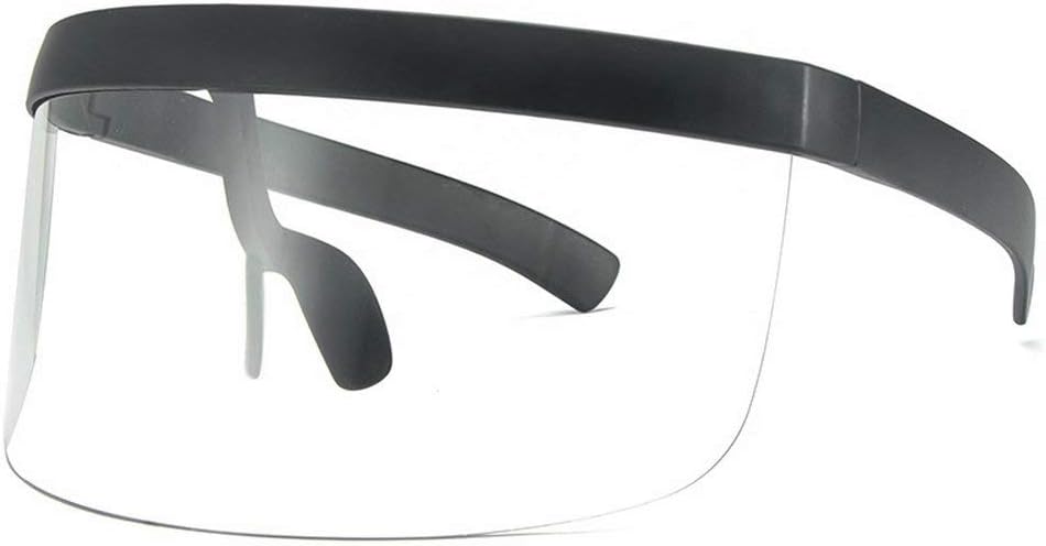 mincl\/Super Large Futuristic Oversize Shield Visor Sunglasses Flat Top Mirrored Lens 172mm
