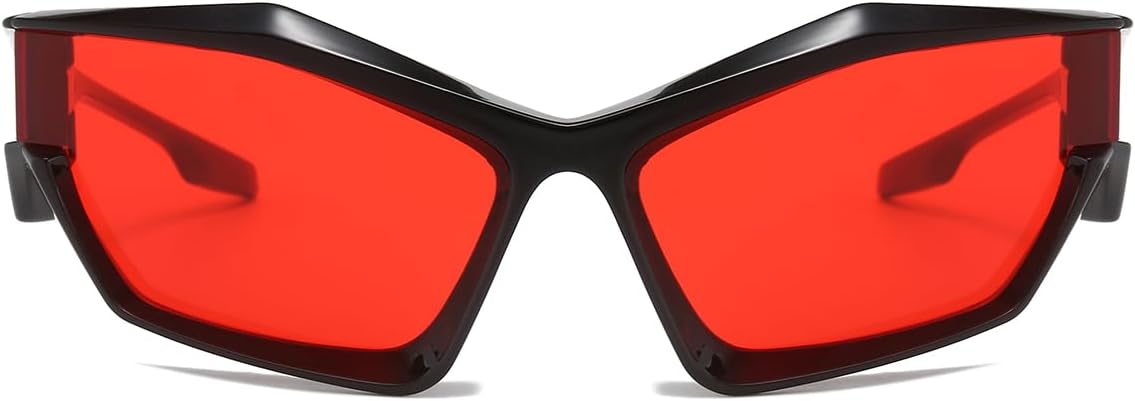 NIDOVIX Trendy Wrap Around Sunglasses for Men Women Fashion Cool Sport Y2K Stylish Cat Eye Sun Glasses UV400 Protection - Image 2