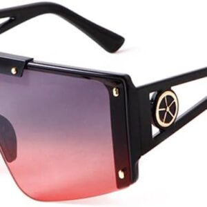 One Piece Oversized Sunglasses Women Men Retro Futuristic Large Sun Glasses