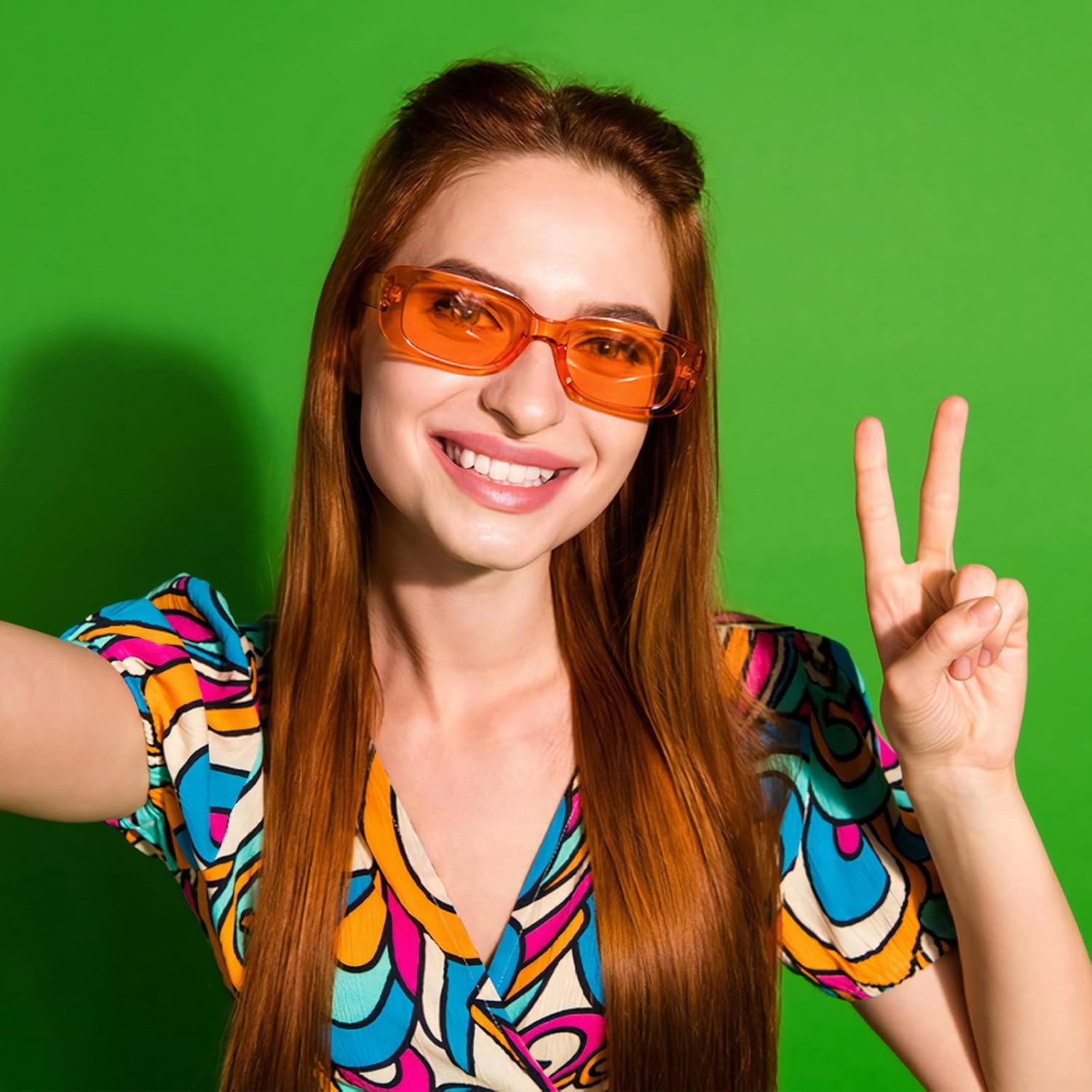 Pibupibu Wholesale 40 Pairs 90s Retro Rectangle Sunglasses Bulk Adults Unisex, Fun Colorful Y2k Glasses Party Favors - Image 5