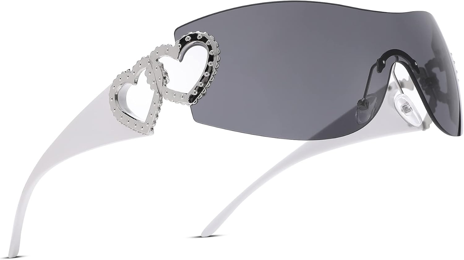 Pro Acme Wrap Around Rimless Sunglasses Women Men, Oversized Fashion Futuristic Sun Glasses Cool Shade 2000S Trendy - Image 14