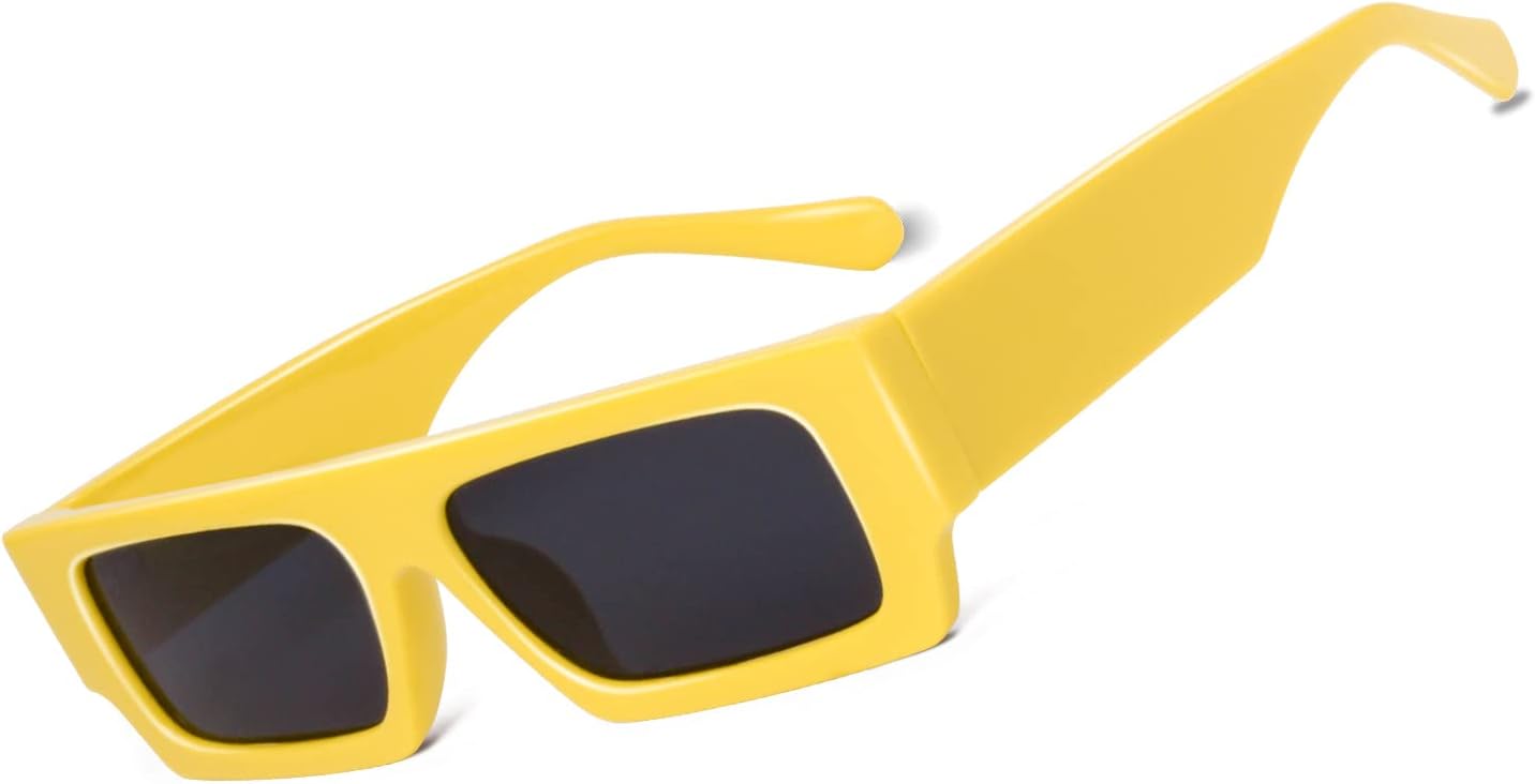 Rectangle Sunglasses, 90s Small Vintage Narrow Square Sunglasses for Men Women Trendy Classic Shades Sun Glasses - Image 11