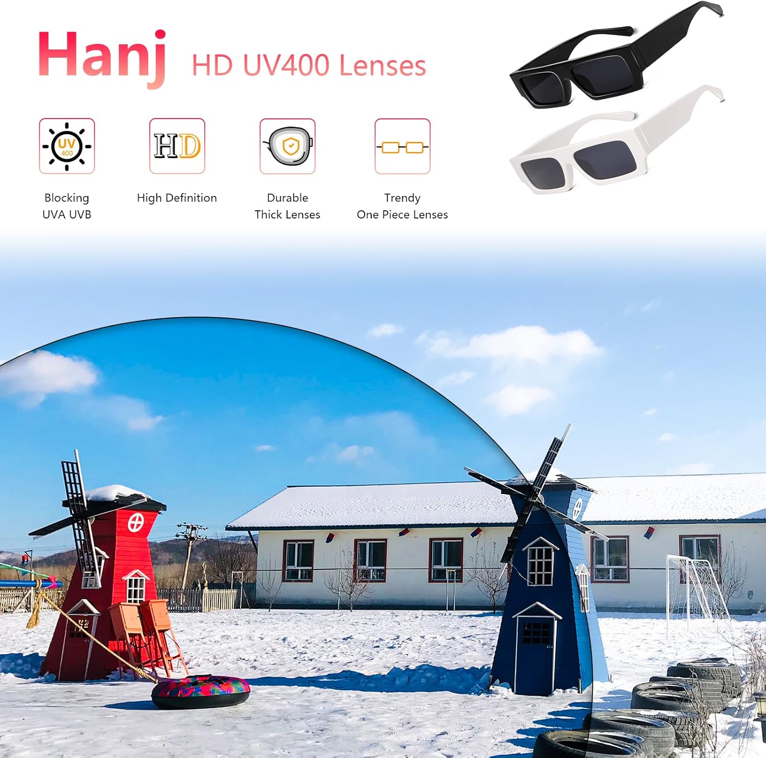 Rectangle Sunglasses, 90s Small Vintage Narrow Square Sunglasses for Men Women Trendy Classic Shades Sun Glasses - Image 5