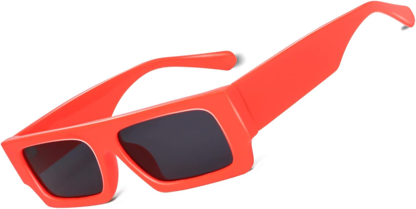 Rectangle Sunglasses, 90s Small Vintage Narrow Square Sunglasses for Men Women Trendy Classic Shades Sun Glasses - Image 9