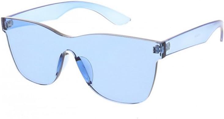 Retro Futuristic Red Shield Sunglasses - Oversized Square Flat Top Colored Sunnies - Image 3