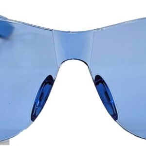 Retro Futuristic Red Shield Sunglasses - Oversized Square Flat Top Colored Sunnies