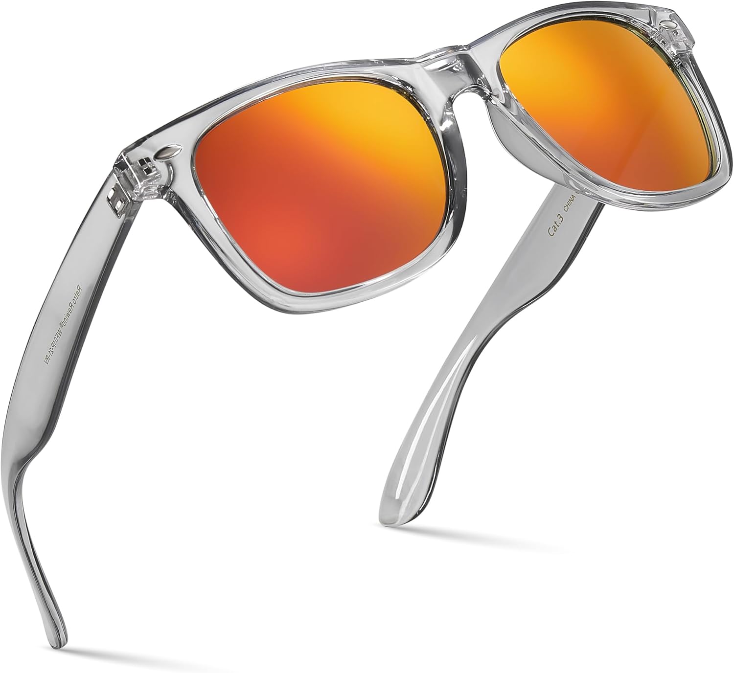 Retro Rewind Translucent Frame Colorful Neon 80s Mirrored Sunglasses for Men Women - Image 23