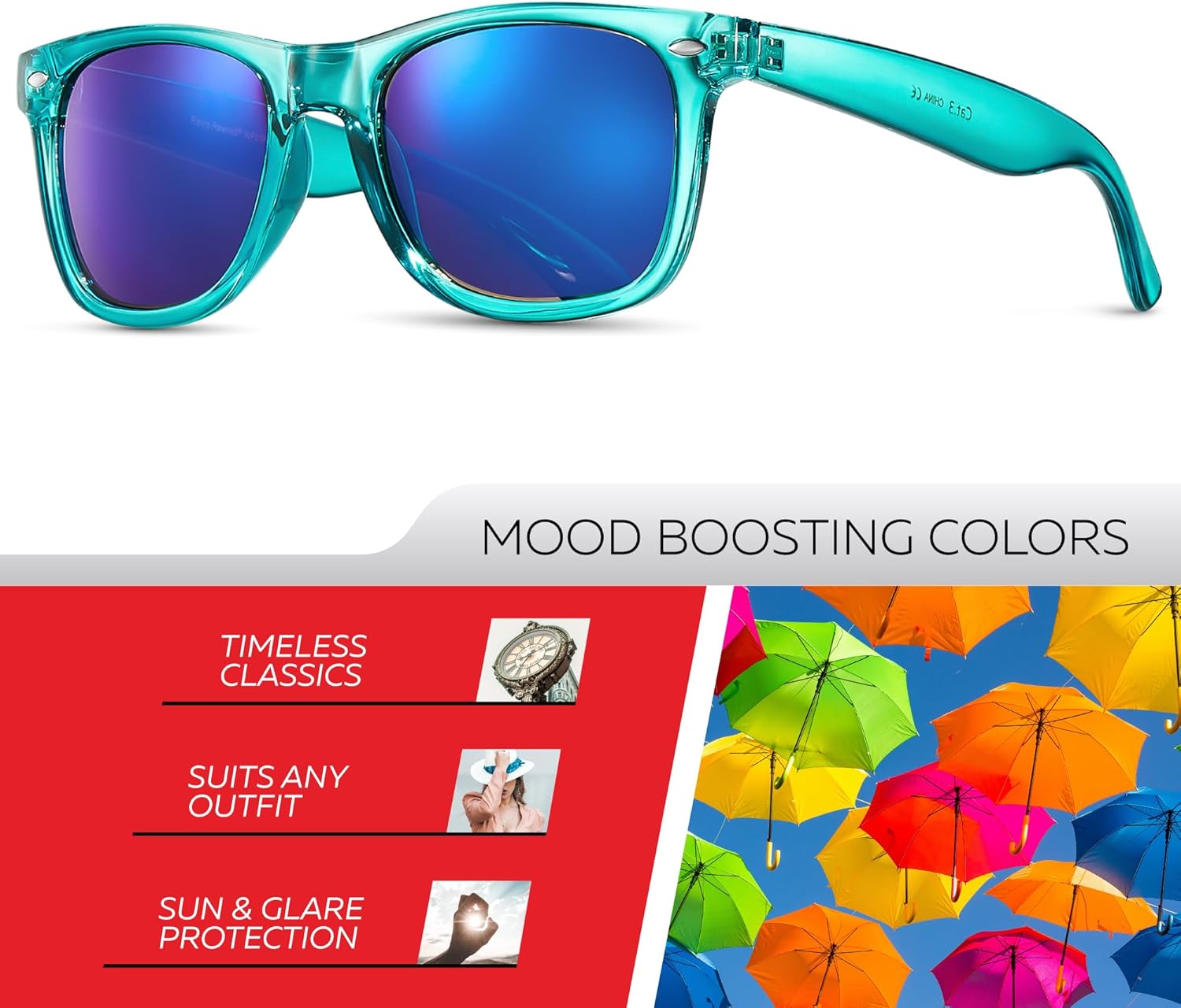 Retro Rewind Translucent Frame Colorful Neon 80s Mirrored Sunglasses for Men Women - Image 2