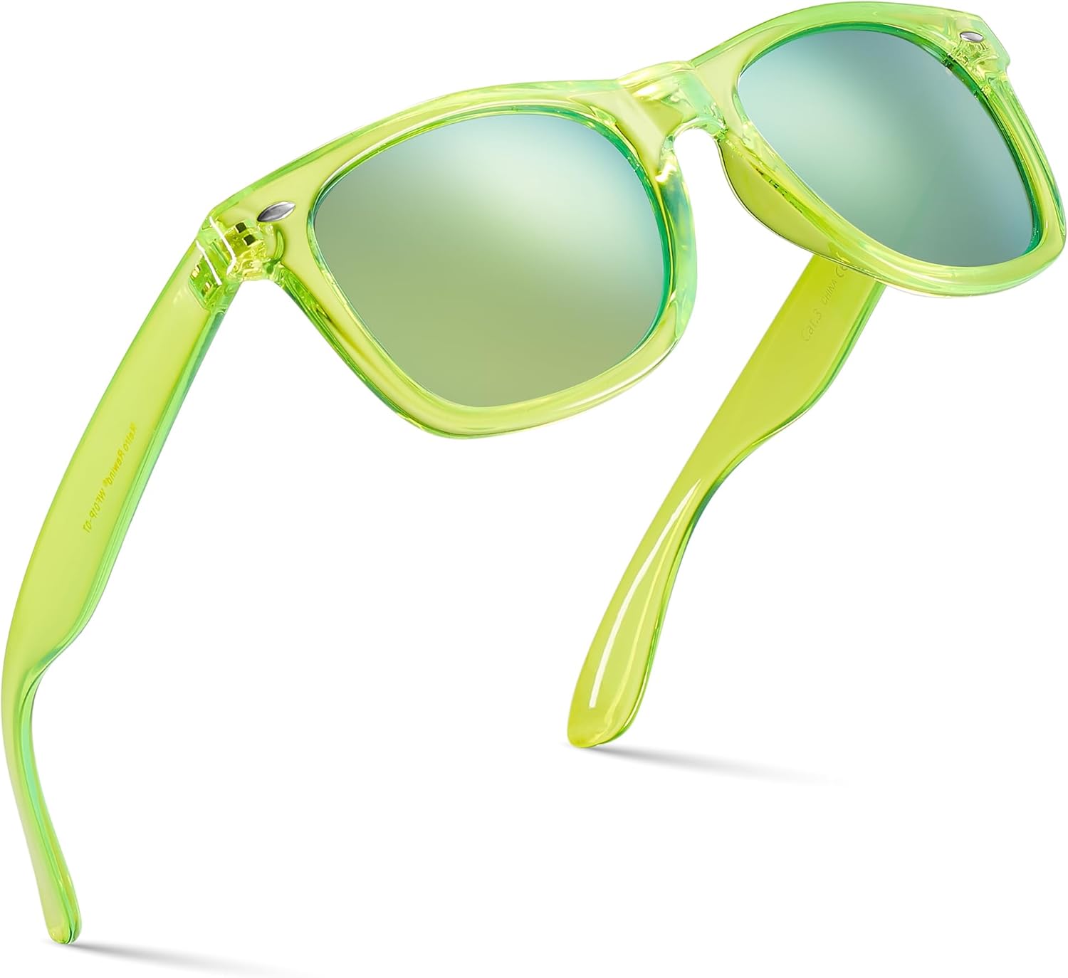 Retro Rewind Translucent Frame Colorful Neon 80s Mirrored Sunglasses for Men Women - Image 14