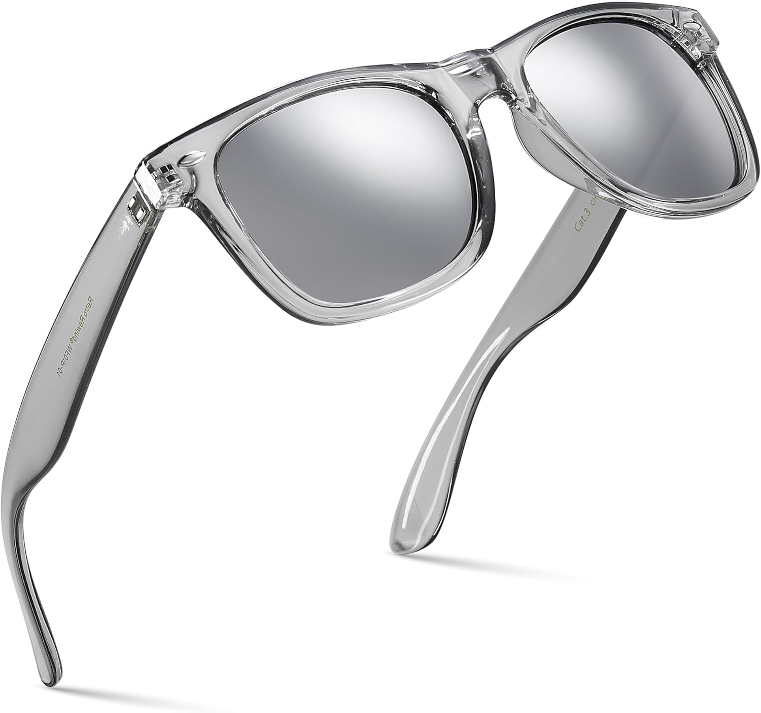 Retro Rewind Translucent Frame Colorful Neon 80s Mirrored Sunglasses for Men Women - Image 29