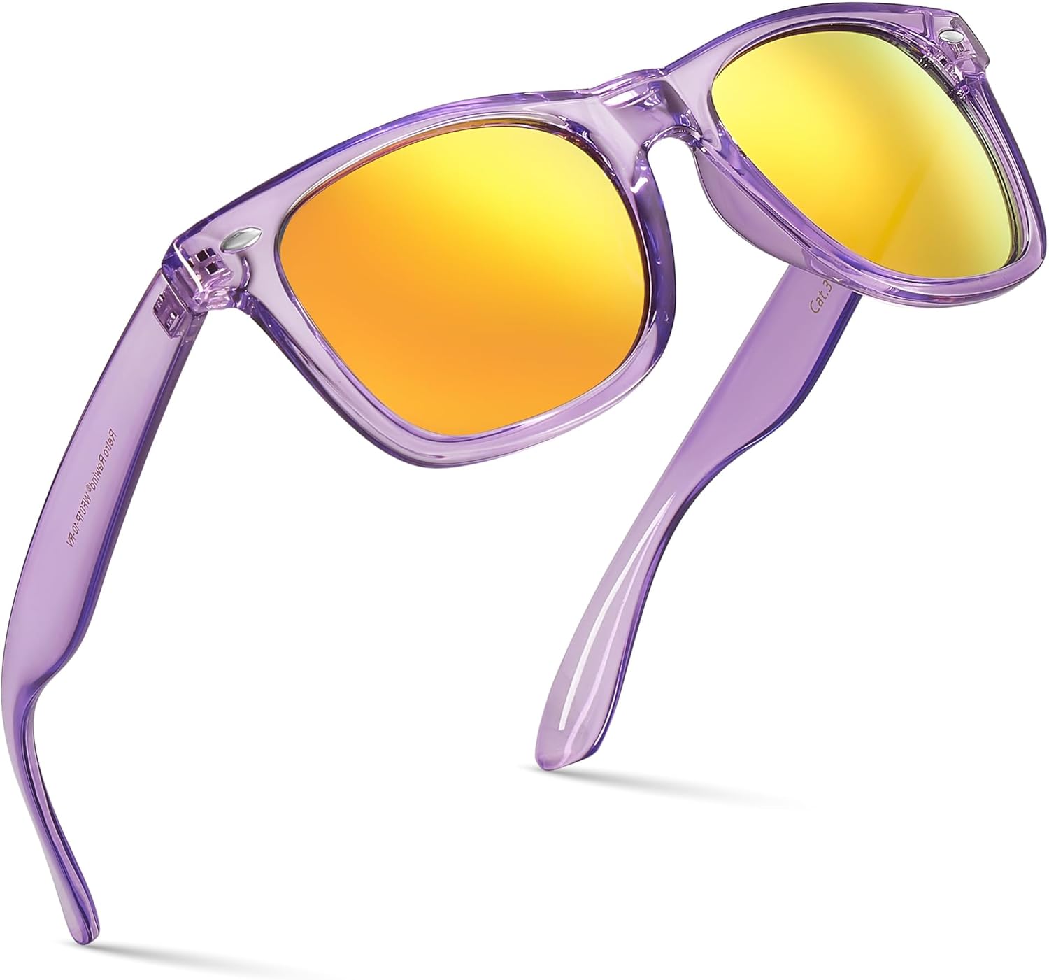 Retro Rewind Translucent Frame Colorful Neon 80s Mirrored Sunglasses for Men Women - Image 32