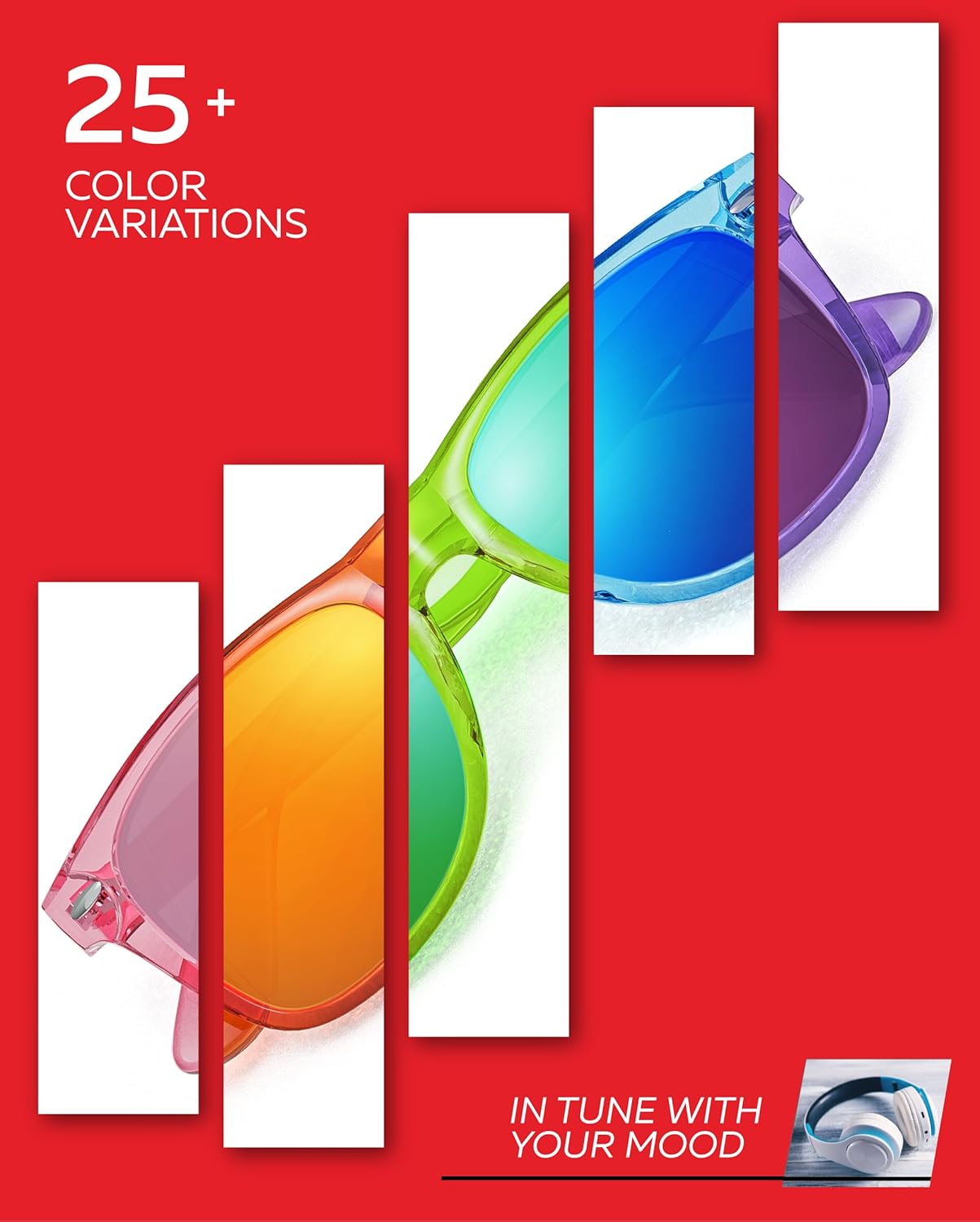 Retro Rewind Translucent Frame Colorful Neon 80s Mirrored Sunglasses for Men Women - Image 6