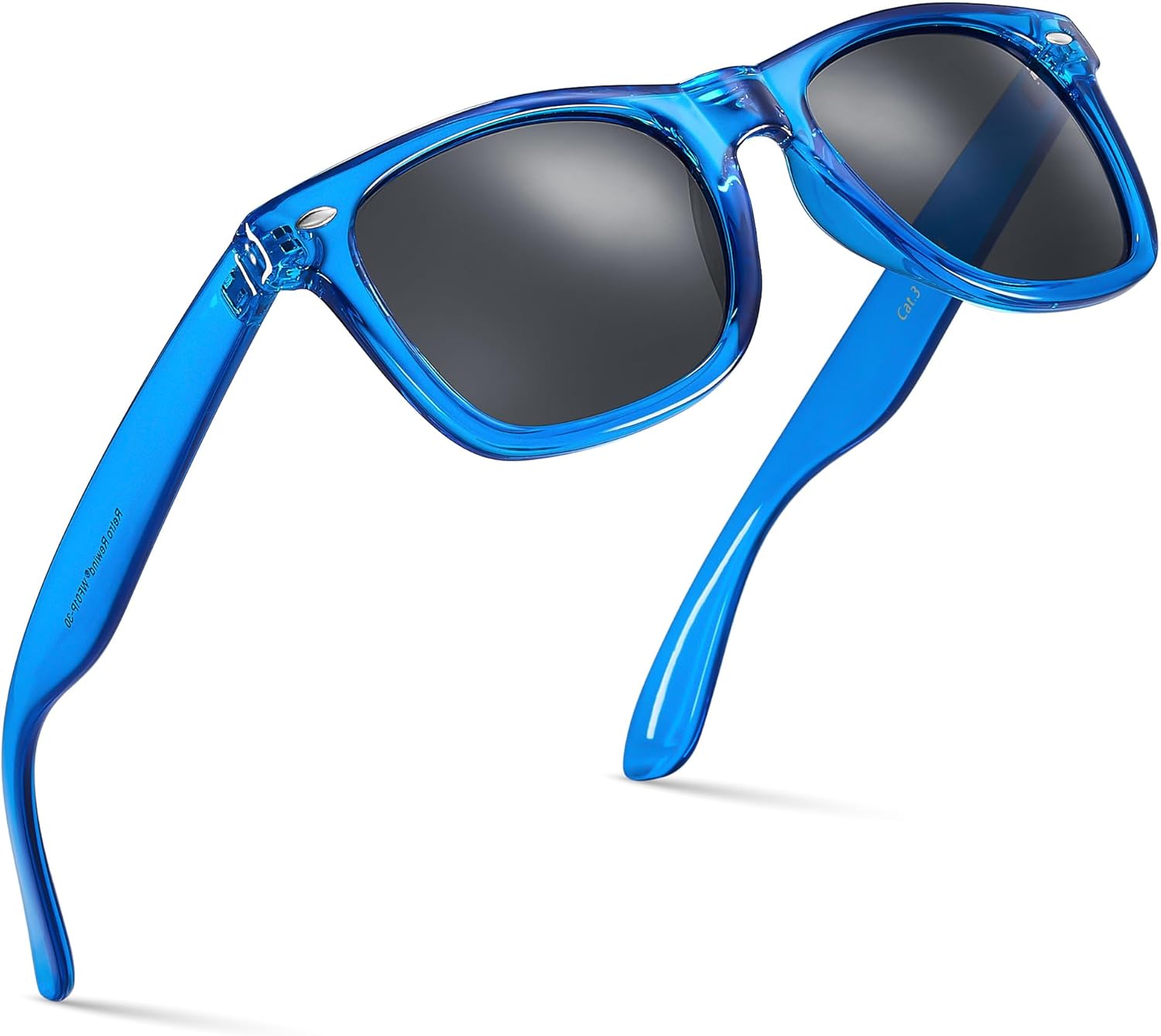 Retro Rewind Translucent Frame Colorful Neon 80s Mirrored Sunglasses for Men Women - Image 33