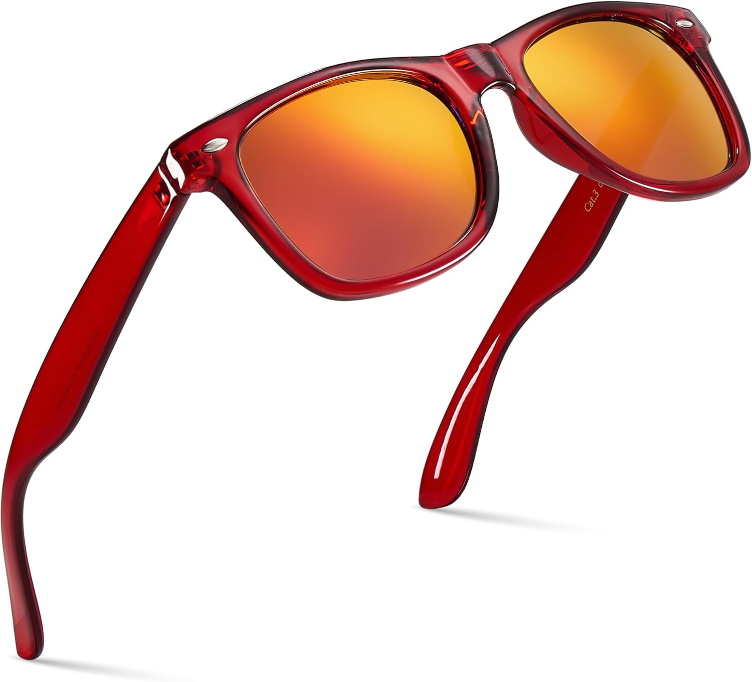 Retro Rewind Translucent Frame Colorful Neon 80s Mirrored Sunglasses for Men Women - Image 17