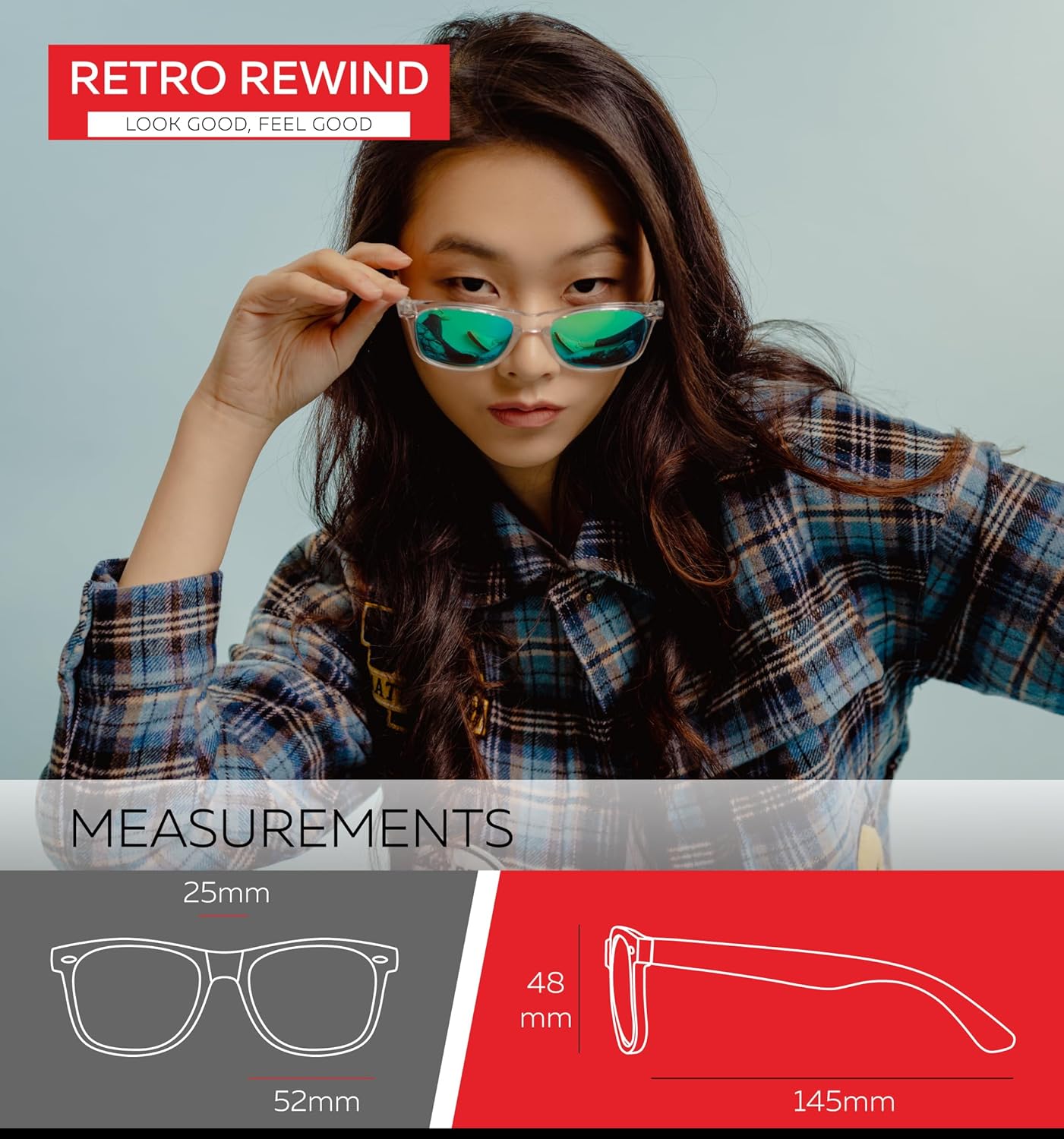 Retro Rewind Translucent Frame Colorful Neon 80s Mirrored Sunglasses for Men Women - Image 5