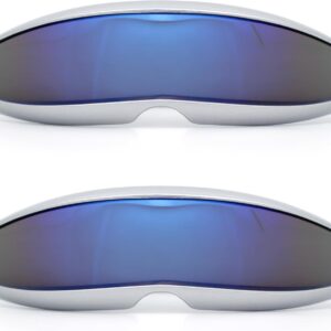 SA106 Mirror Lens Monolens Cyclops Robotic Futuristic Sunglasses