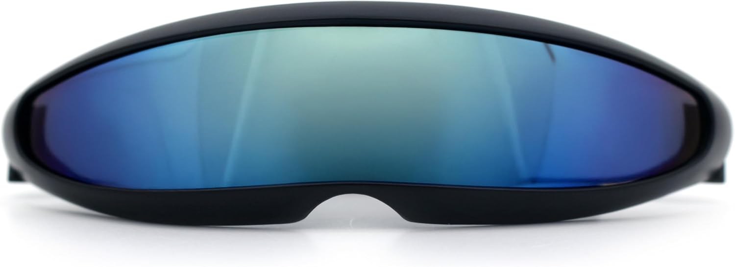 SA106 Mirror Lens Monolens Cyclops Robotic Futuristic Sunglasses - Image 7