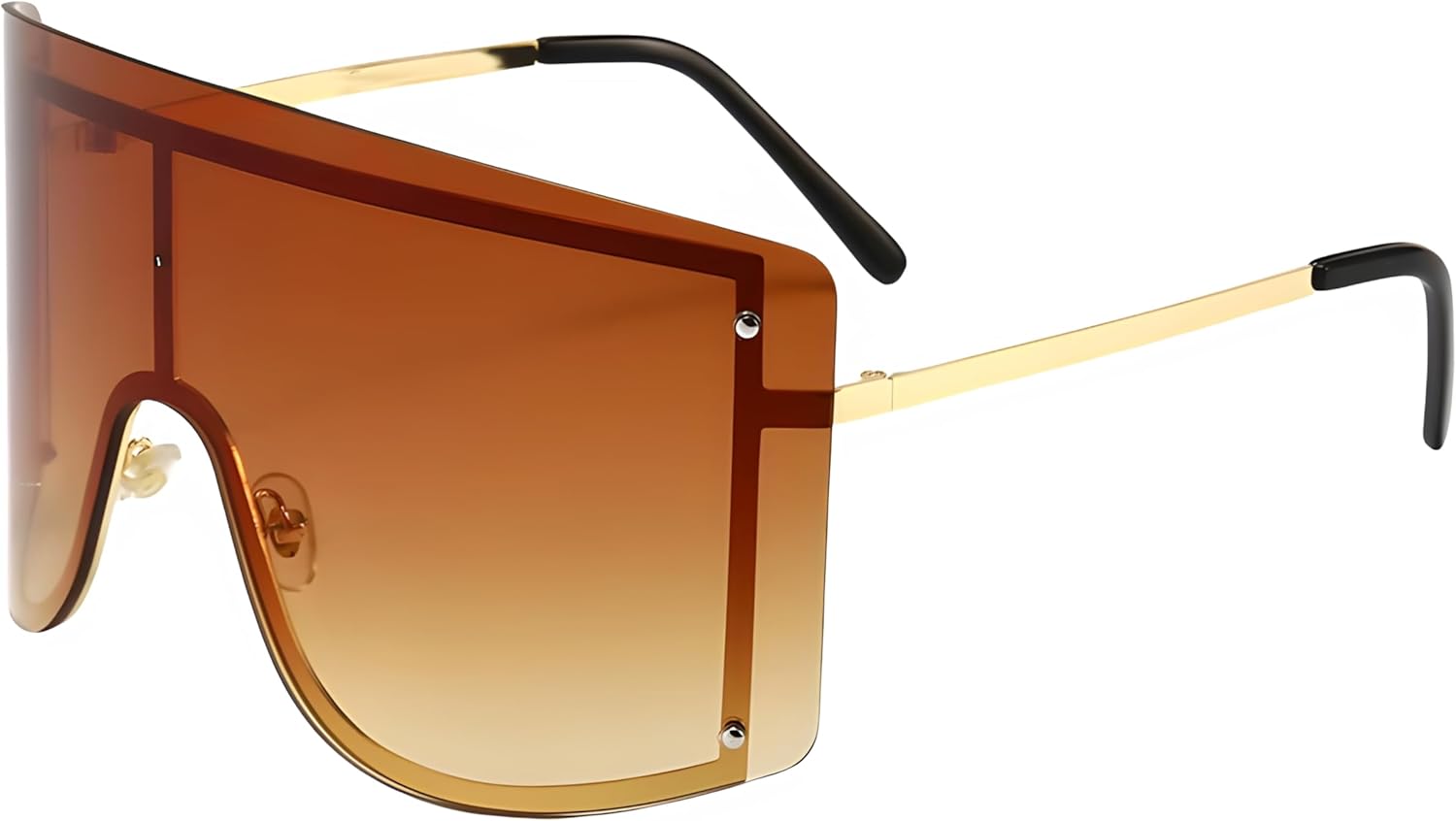 SC Sapphire Gorgeous Skin Collection Oversized Gradient Shield Sunglasses \u2013 UV400 Protection, Futuristic Full-Coverage Design - Image 6