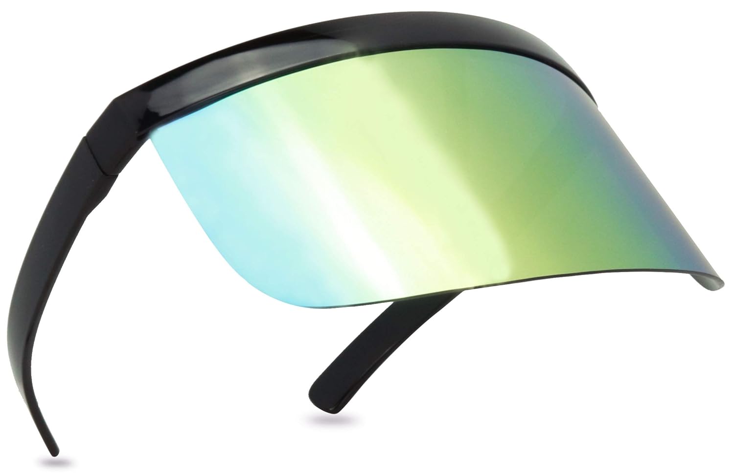 ShadyVEU Full Face Shield Visor Sport Mirror Wrap Around Galactic UV400 Shield Coverage Sunglasses (Black Frame\/Pink Lens) - Image 3