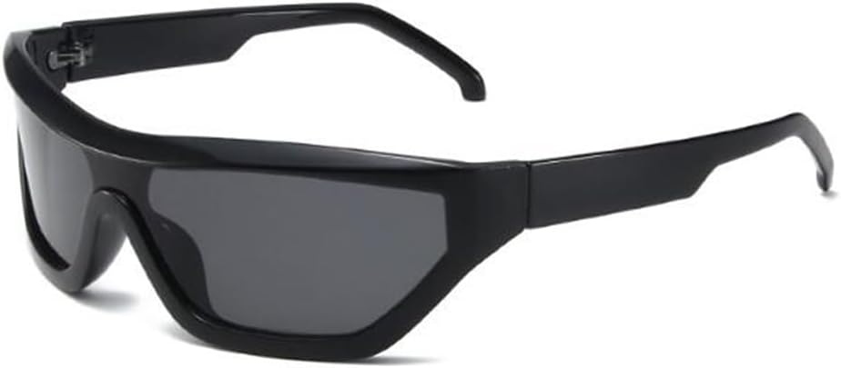 SLCHJXS Y2K Futuristic Sunglasses Cool Oval Wrap Around Sports Sunglasses for Women Men - Image 5