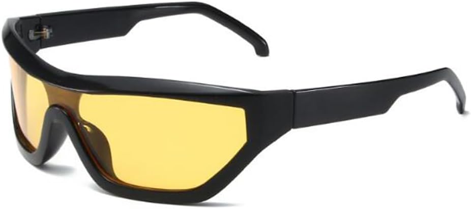 SLCHJXS Y2K Futuristic Sunglasses Cool Oval Wrap Around Sports Sunglasses for Women Men - Image 7