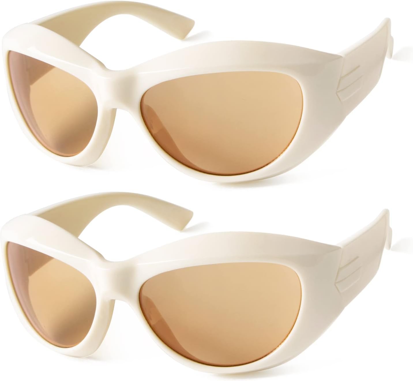 SORVINO Futuristic Oval Sunglasses for Women Men Fashion Oversized Wrap Around Glasses Beige Pink Shades