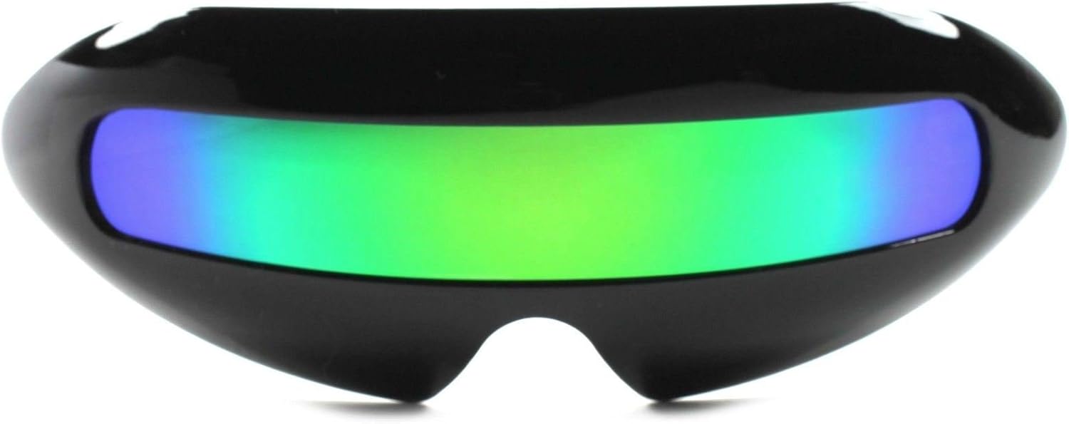 Space Robot Costume Rave Party Cyclops Futuristic Lens Sunglasses - Image 2