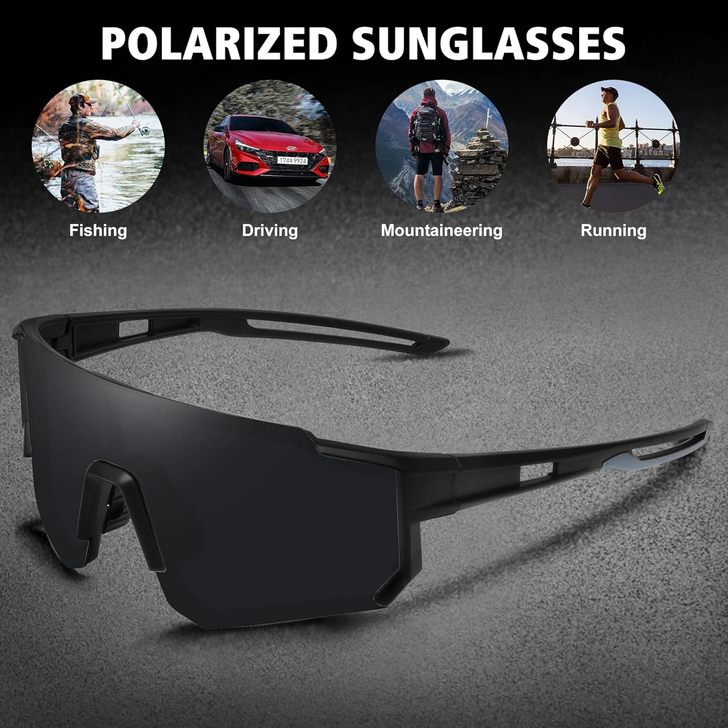 STORYCOAST Polarized Sports Sunglasses for Men Women,Driving Fishing Cycling Mountain Bike Sunglasses UV400 Protection - Image 6