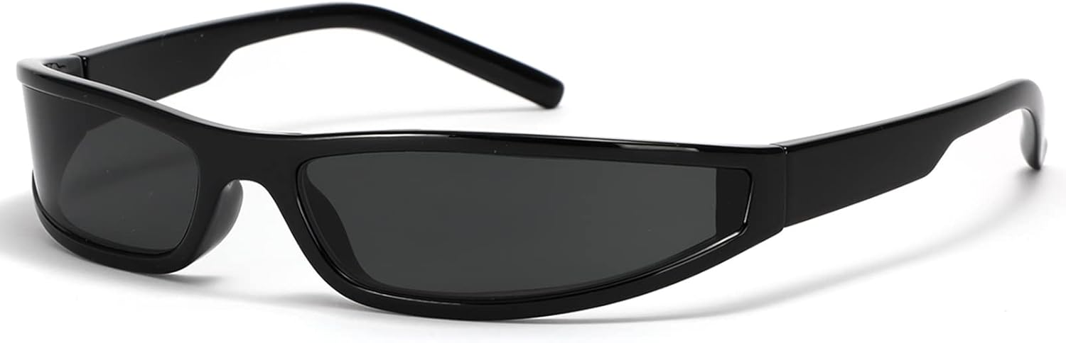 TIGA VINTA Futuristic Wrap Around Sunglasses Men Women Trendy Narrow Sqaure Frame Gangster Style Shades Eyewear - Image 13