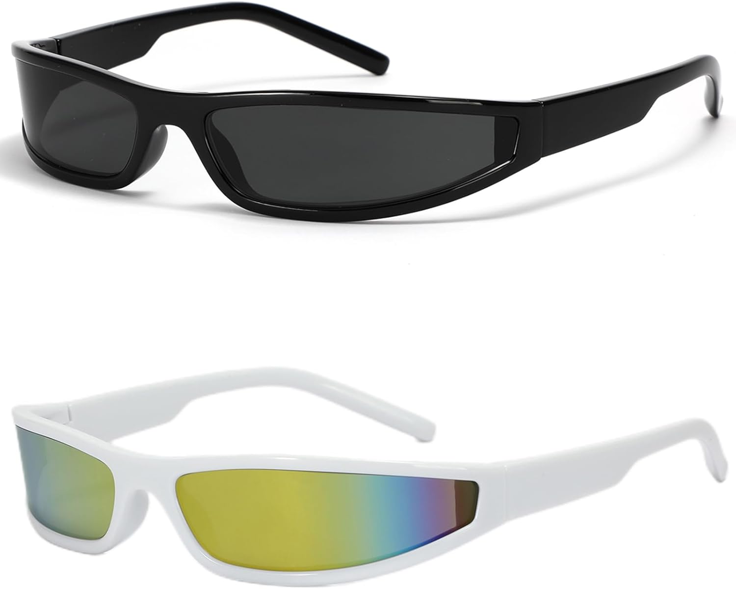 TIGA VINTA Futuristic Wrap Around Sunglasses Men Women Trendy Narrow Sqaure Frame Gangster Style Shades Eyewear - Image 10