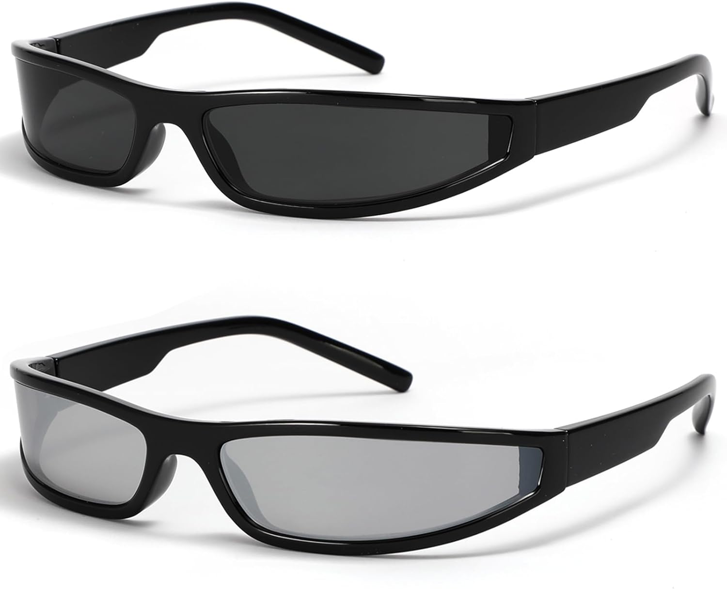 TIGA VINTA Futuristic Wrap Around Sunglasses Men Women Trendy Narrow Sqaure Frame Gangster Style Shades Eyewear - Image 12