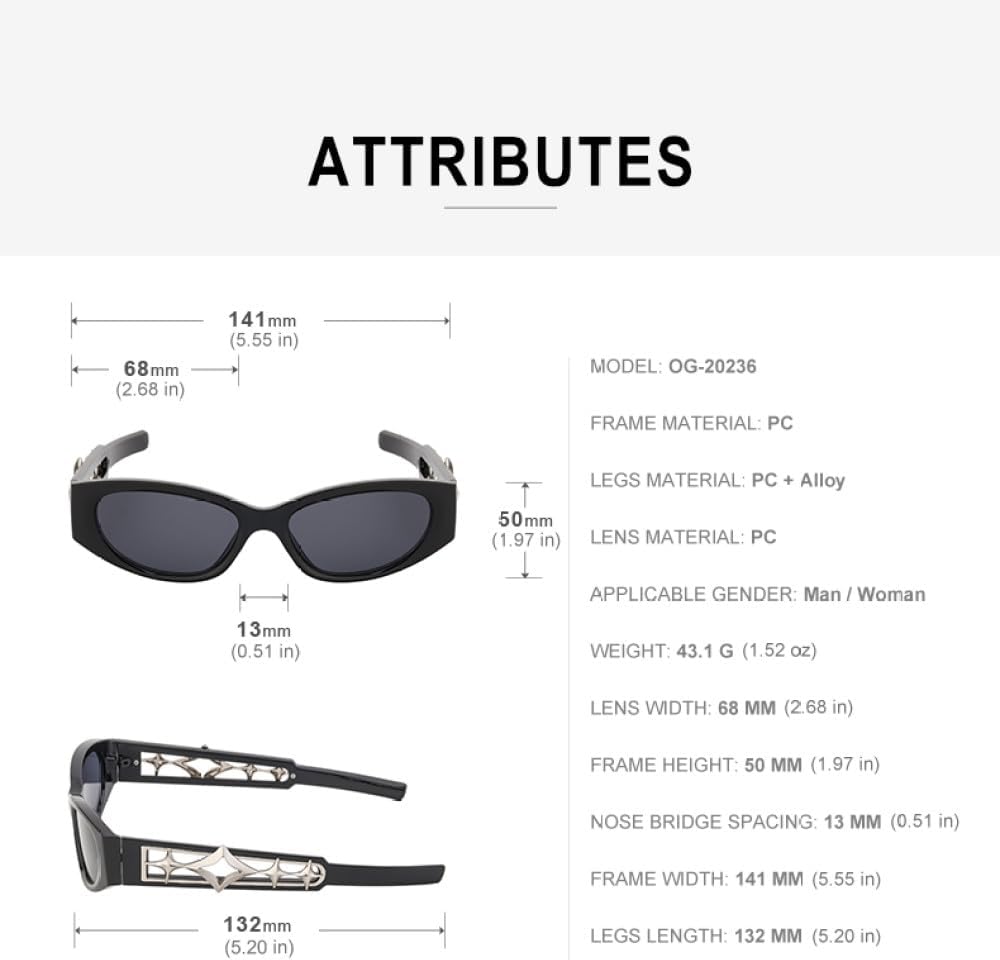 TYUVIVO Small Frame Cat Eye Sunglasses Women Luxury Sun Glasses Men Futuristic Sunglass Star Shades - Image 8