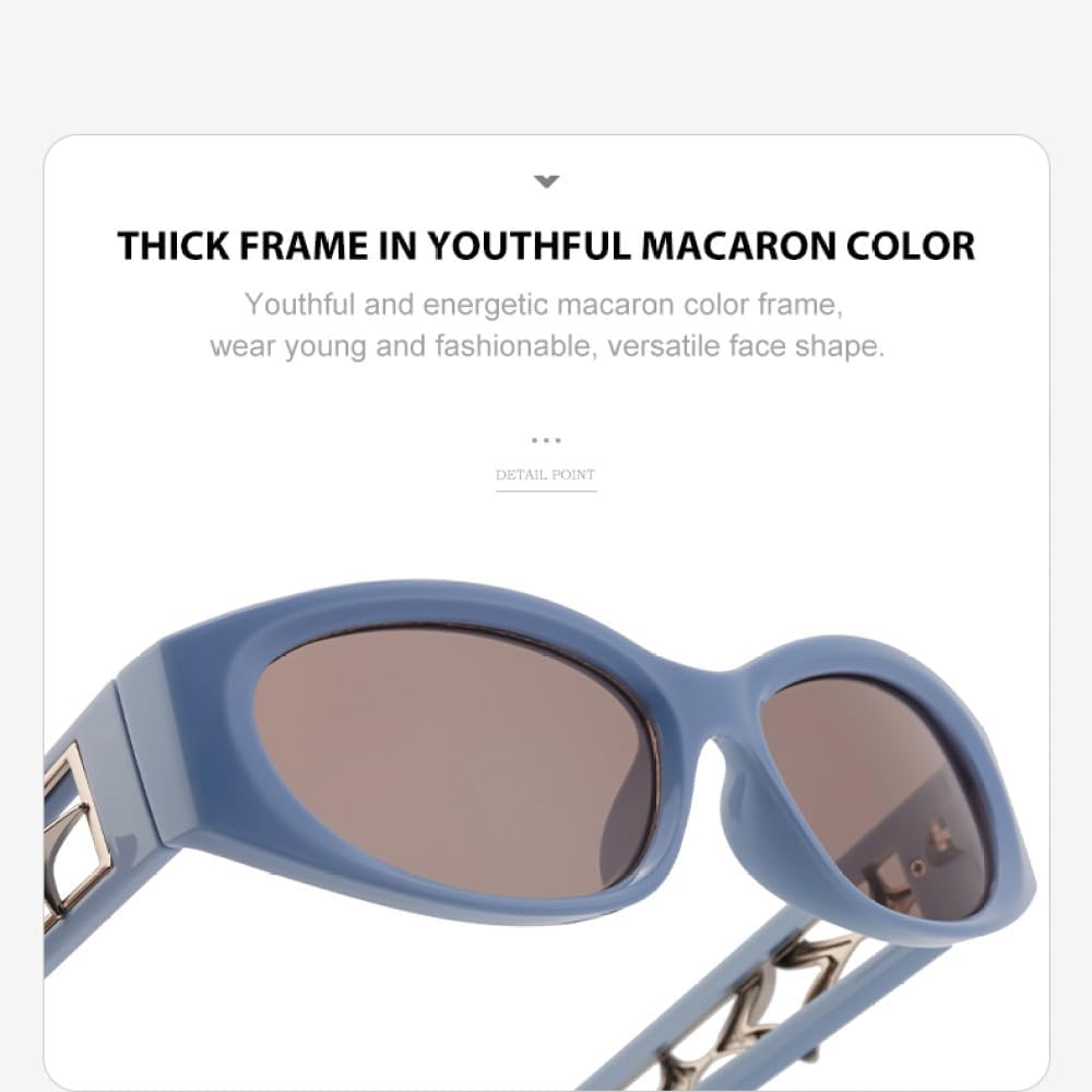 TYUVIVO Small Frame Cat Eye Sunglasses Women Luxury Sun Glasses Men Futuristic Sunglass Star Shades - Image 4